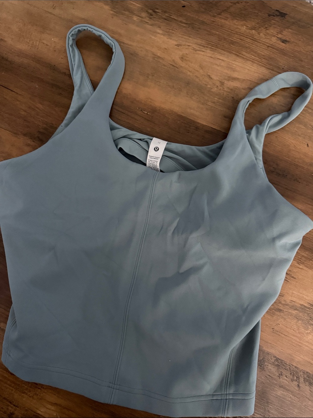 lululemon athletica Glow Up Tank (Dusty Blue) w/built in support